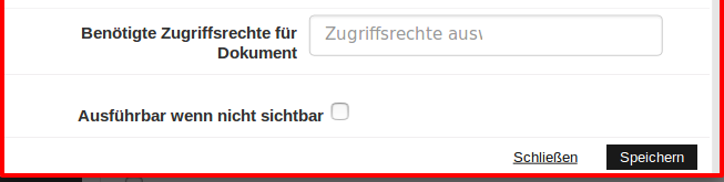 unterer Teil des Dialogfensters "NEUER EINTRAG"
