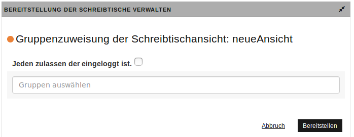 Seite "SCHREIBTISCH BEREITSTELLEN"