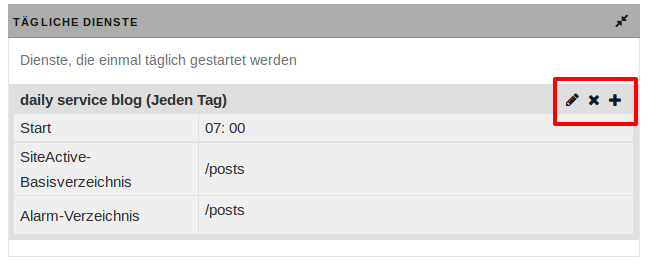 Systemdienst bearbeiten