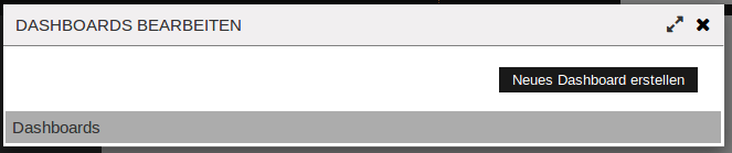 Fenster "DASHBOARDS BEARBEITEN"