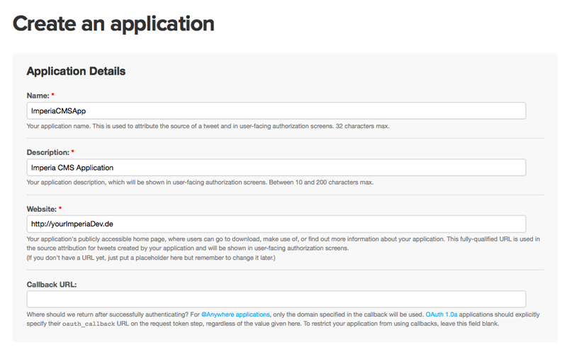 Example configuration