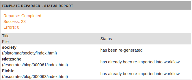 Report "TEMPLATE-REPARSER"