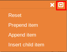 drop down menu