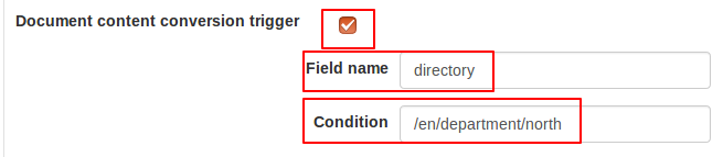 Document content conversion trigger