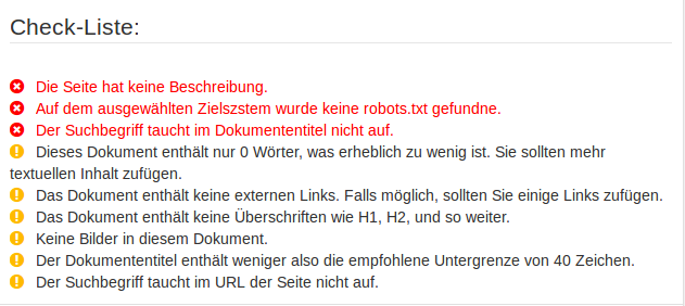 SEO-Checkliste