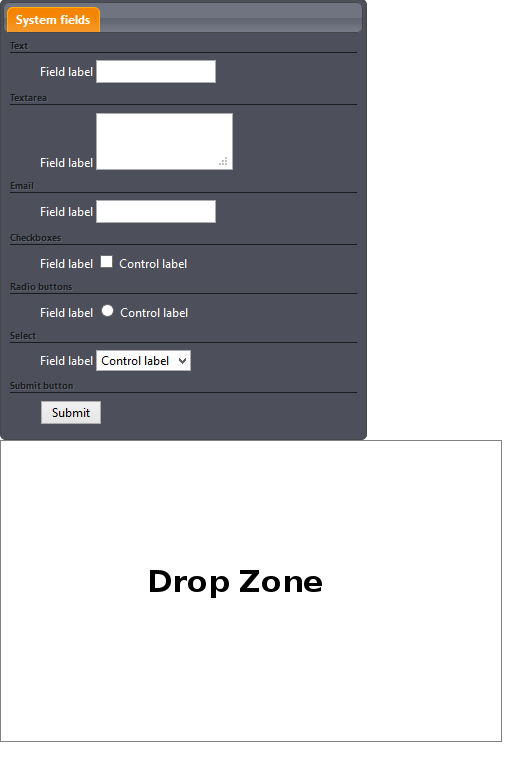 Fixe Position des Element-Containers